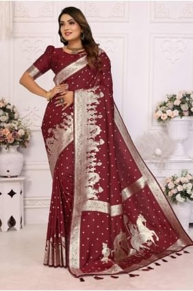 Pink Saree in Chiffon with Digital print SR28234