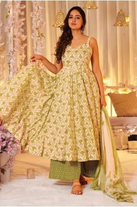 Pista Straight Pant Suit in Printed Muslin AS4056