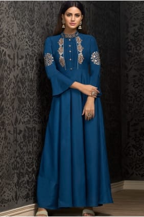 Blue Cotton Gown GW0023