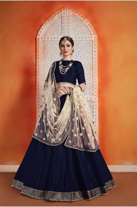 Gorgeous Navy blue Art silk Lehenga Choli LC2032