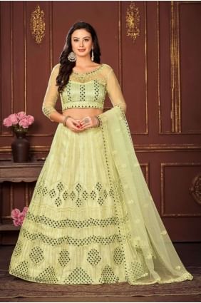 Net Lehenga Choli with Embroidered LC7550