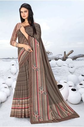 Digital print Chanderi Saree Multicolor SR25952