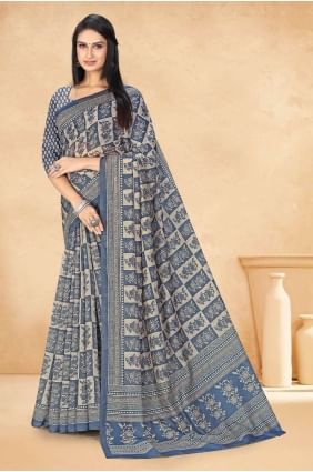 Chanderi Digital print Multicolor Saree with Blouse SR25954