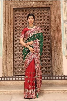 digital print Silk Saree in Maroon with Blouse SR26593