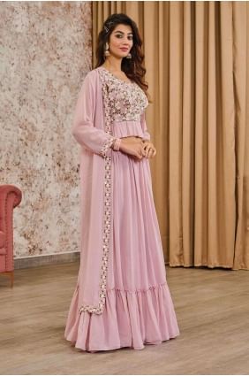 Light pink Embroidered Lehenga Choli Shimmer LC7686