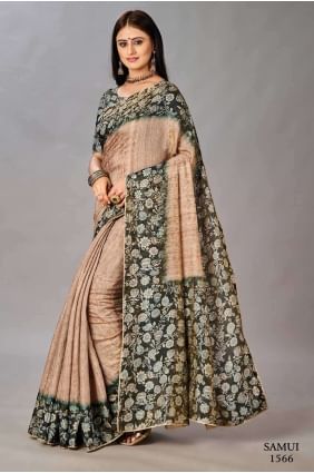 Digital print Silk Saree Pale pink SR26633