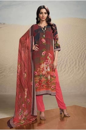 Crepe Palazzo Suit in Multi with Digital print SK154155