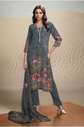 Onion Palazzo Suit in Crepe with Digital print SK154158