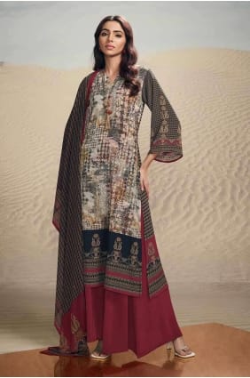 Rama Digital print Palazzo Suit in Crepe SK154159