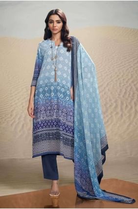 Crepe Peach Palazzo Suit in Digital print SK154160