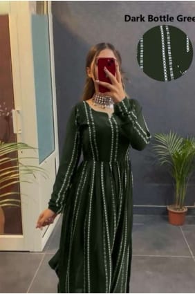 Mahendi Printed Plain Kurti KTI2414