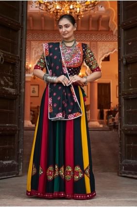 Multicolor Lehenga Choli with Embroidered Rayon LC7983