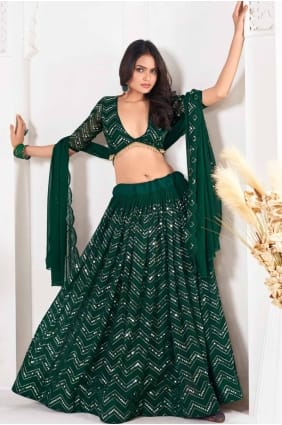 Georgette Lehenga Choli with Embroidered LC8037
