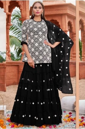 Georgette Sharara Suit in Multi SS0968