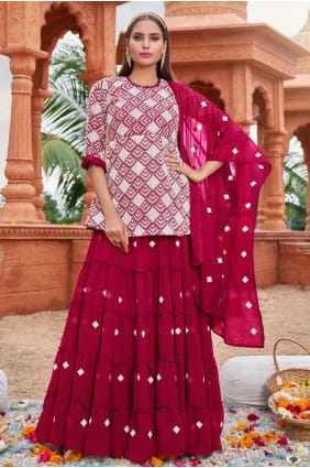 Sharara Suit in Multi Georgette SS0971