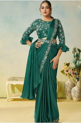 Rama Hand Satin Saree SR29168