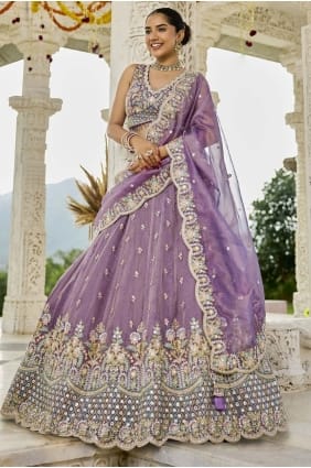 Satin Satin Lehenga Choli with Embroidered LC8752