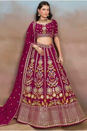 Pink Sequins Georgette Lehenga Choli LC8564
