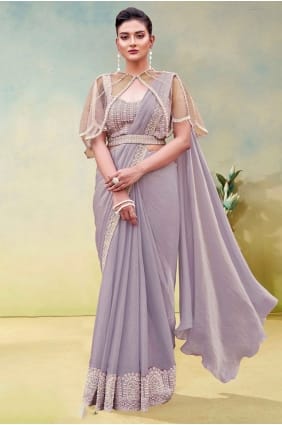 Lavender Hand Silk Saree SR29181
