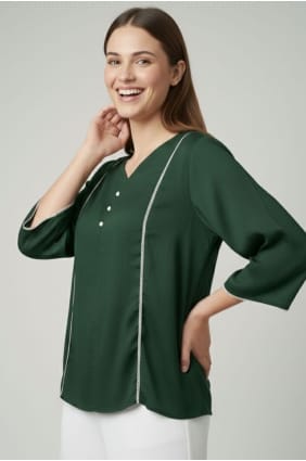 Plain Silk Green Kurti with Dupatta KTI2758
