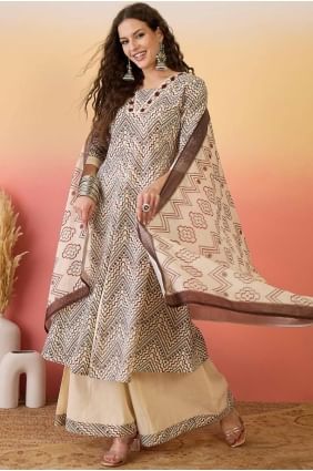 Silk Palazzo Suit in Sea green with Embroidered PZ4149