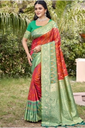 Mustrd Silk Saree with Weaving SR29541
