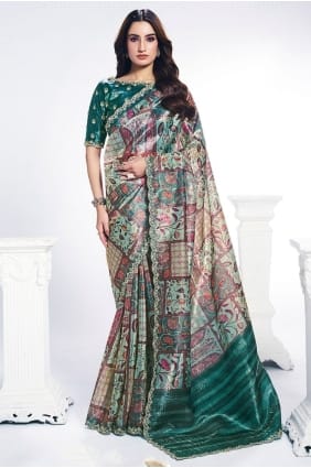 Rama Saree with Embroidered Silk SR28957