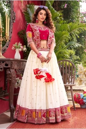 Polyester Polyester Lehenga Choli with Thread LC9015