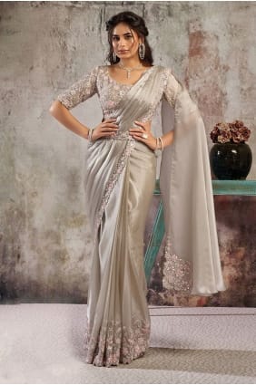 Tussar Satin Saree with Hand SR29800