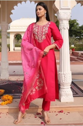 Pink Viscose Salwar Suit with Hand SK155978