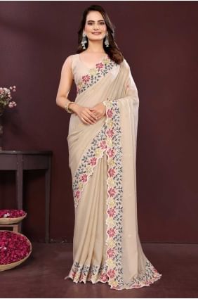 Peach Weaving Georgette Saree SR28829