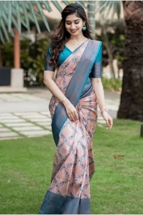 Weaving Saree in Pink Banarasi silk SR28850