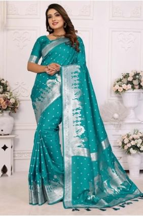 Weaving Saree in Rama Silk SR28231