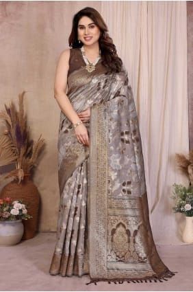 Multicolor Saree in Cotton with Zari,weaving SR29711