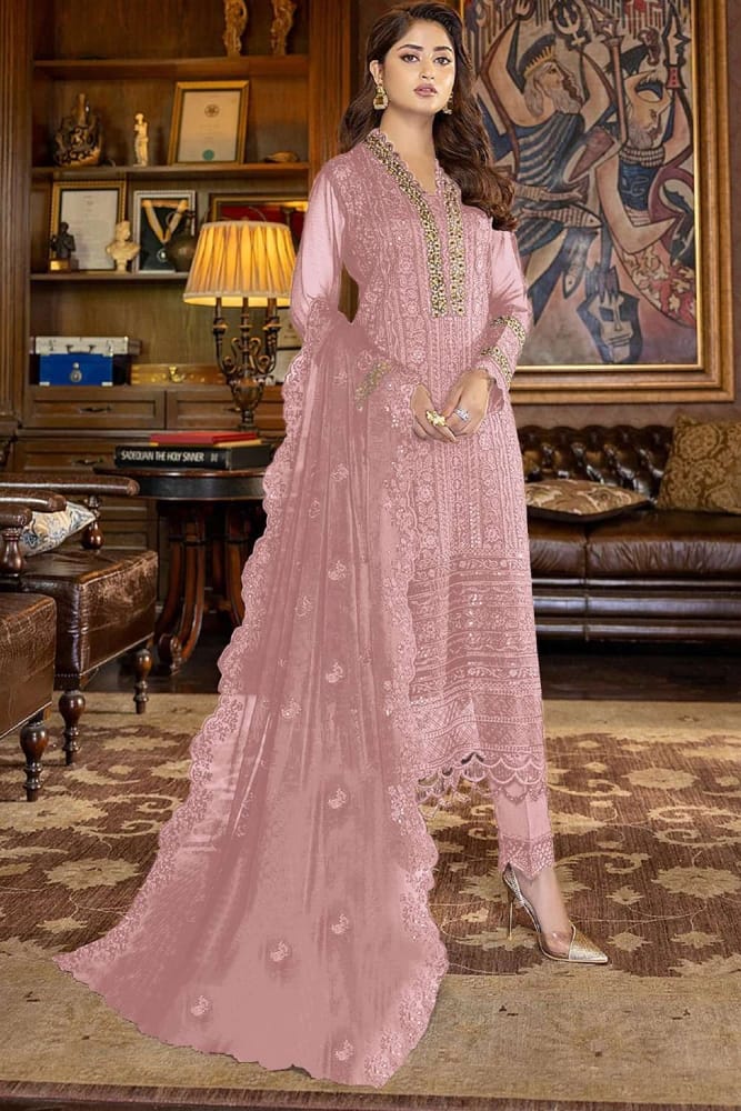 green emerald velvet dress aabyaan Pakistani Dress Pink Chikankari